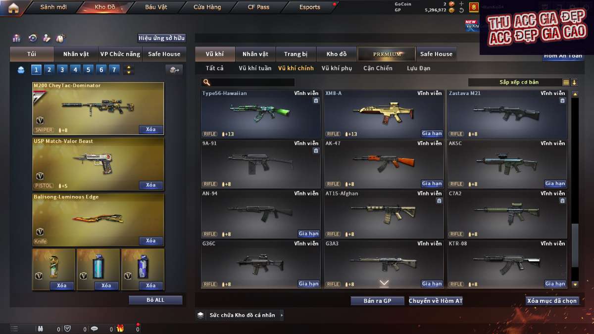 shop acc cf uy tin gia re